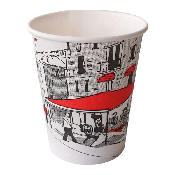 Prepared cardboard coffee cups for warm drinks 2