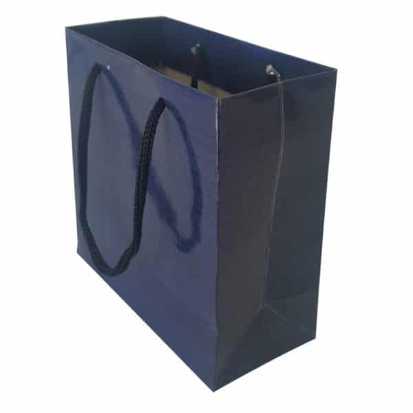 11 x 11 x 5 cm cardboard bag navy blue