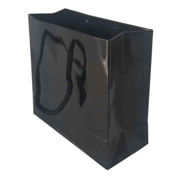 11,5 x 11,5 x 5 cm Cardboard Bag Black Color