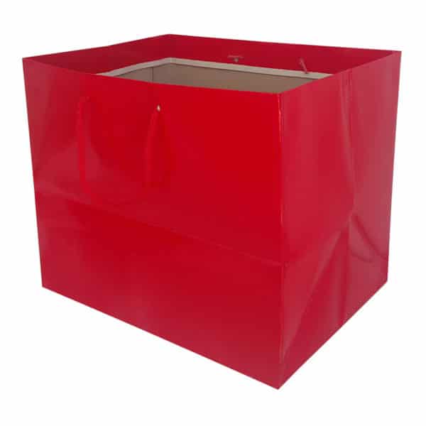 36 x 31 x 27 cm Cardboard Bag Red Color