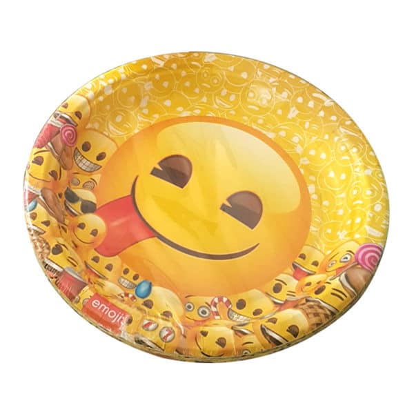 emoji temalı kağıt tabak (22cm-8adet)