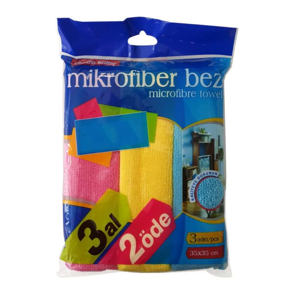 mikrofiber bez 3 adet 35×35 cm