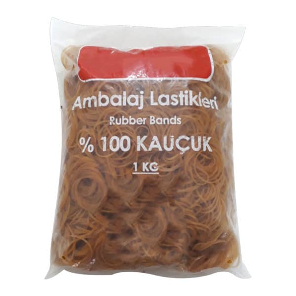 Ambalaj lastiği 100% kauçuk ince model 1 kg’lık pakette