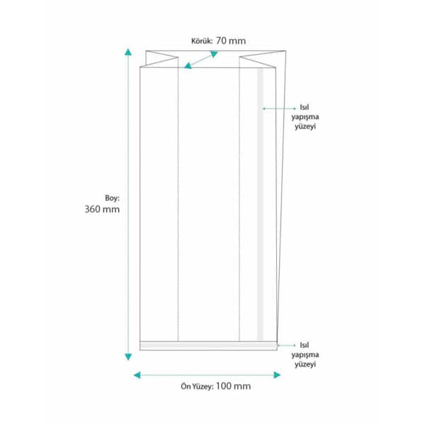 Sıcak Yapıştırmalı Şeffaf Kuruyemiş Poşeti Orta Boy