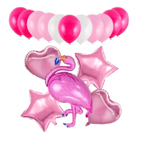 Pembe Flamingo Balon Demeti 35 Parça