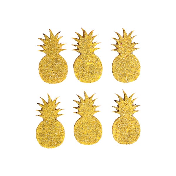 Simli Ananas süs 4cm 6lı