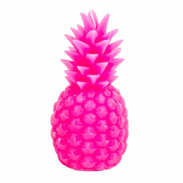 Fuşya Renk Ananas Mum 8 x 17cm 1 Adet