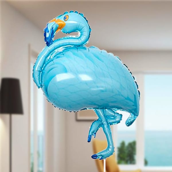 Flamingo Şeklinde Balon Mavi 85cm x 35cm 1 Adet