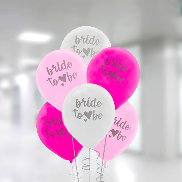 Bride To Be Baskılı Karışık Renkli Lateks Balon 10lu