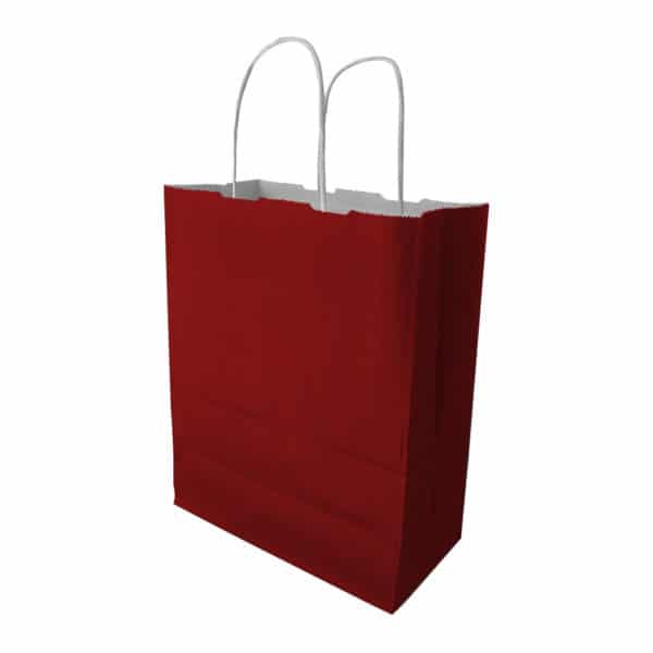 Kağıt Çanta Burgu Saplı Bordo Renk 32x40x12 cm