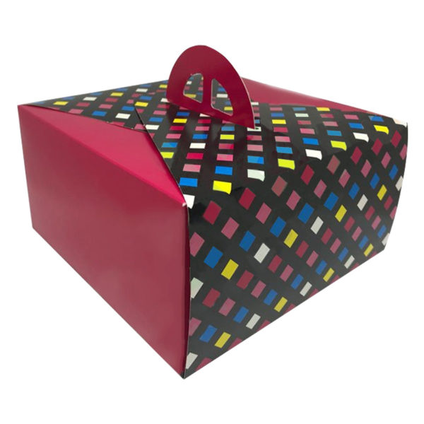 Turta 3 no 27x27x10 cm Kare Saplı Koyu Pembe 50 Adetli Paketlerde